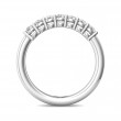 FlyerFit® 18K White Gold Shared Prong Wedding Band