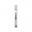 FlyerFit® 18K White Gold Shared Prong Wedding Band