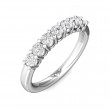 FlyerFit® 18K White Gold Shared Prong Wedding Band