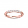 FlyerFit® 14K Pink Gold Shared Prong Wedding Band