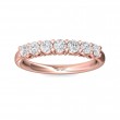 FlyerFit® 18K Pink Gold Shared Prong Wedding Band