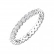 FlyerFit® 18K White Gold Eternity Wedding Band