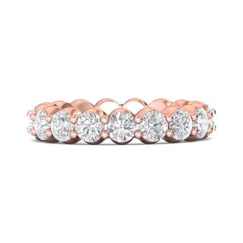 FlyerFit&reg; 18K Pink Gold Anniversary Bands