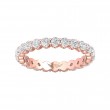 FlyerFit® 14K Pink Gold Eternity Wedding Band