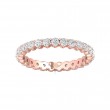 FlyerFit® 18K Pink Gold Eternity Wedding Band