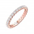 FlyerFit® 18K Pink Gold Eternity Wedding Band