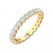 FlyerFit® 14K Yellow Gold Eternity Wedding Band