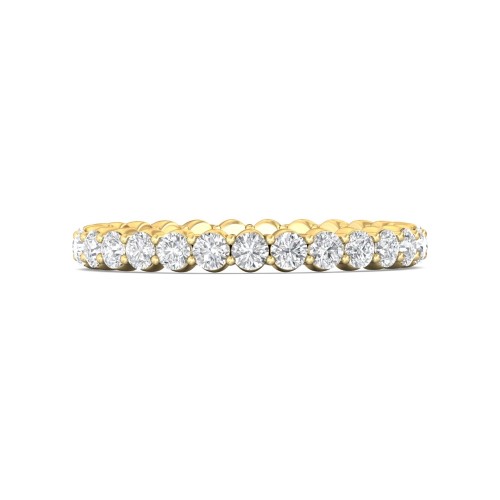 FlyerFit&reg; 14K Yellow Gold Eternity Wedding Band