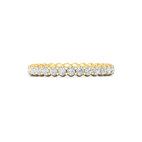 FlyerFit&reg; 18K Yellow Gold Eternity Wedding Band
