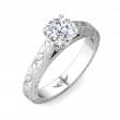 FlyerFit® Platinum Vintage Engagement Ring