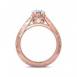 FlyerFit® 14K Pink Gold Vintage Engagement Ring