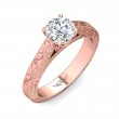 FlyerFit® 14K Pink Gold Vintage Engagement Ring