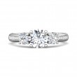 FlyerFit® Platinum Three Stone Engagement Ring