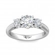 FlyerFit® Platinum Three Stone Engagement Ring