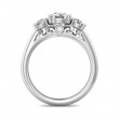 FlyerFit® Platinum Three Stone Engagement Ring
