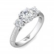 FlyerFit® Platinum Three Stone Engagement Ring