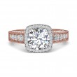 FlyerFit® 14K Pink Gold Shank And White Gold Top Encore Engagement Ring