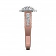 FlyerFit® 14K Pink Gold Shank And White Gold Top Encore Engagement Ring