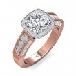 FlyerFit® 14K Pink Gold Shank And White Gold Top Encore Engagement Ring