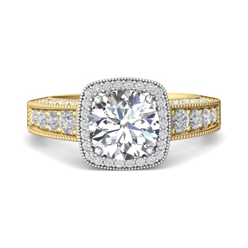 FlyerFit&reg; 14K Yellow and 14K White Gold Encore Engagement Ring