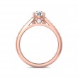 FlyerFit® 14K Pink Gold Micropave Engagement Ring