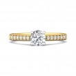 FlyerFit® 14K Yellow and 14K White Gold Micropave Engagement Ring