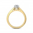 FlyerFit® 14K Yellow and 14K White Gold Micropave Engagement Ring