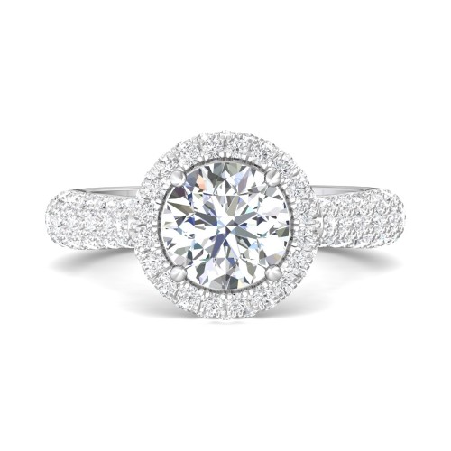 FlyerFit&reg; Platinum Encore Engagement Ring