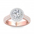 FlyerFit® 14K Pink Gold Shank And White Gold Top Encore Engagement Ring