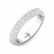 FlyerFit® Platinum Micropave Wedding Band