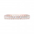 FlyerFit® 18K Pink Gold Micropave Wedding Band