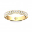 FlyerFit® 18K Yellow Gold Micropave Wedding Band