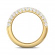 FlyerFit® 18K Yellow Gold Micropave Wedding Band