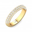 FlyerFit® 18K Yellow Gold Micropave Wedding Band