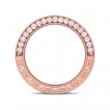 FlyerFit® 14K Pink Gold Vintage Wedding Band