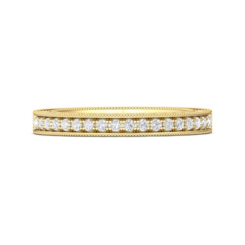 FlyerFit&reg; 14K Yellow Gold Vintage Wedding Band