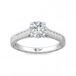 FlyerFit® Platinum Vintage Engagement Ring