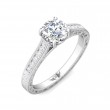 FlyerFit® Platinum Vintage Engagement Ring