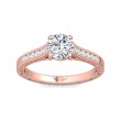 FlyerFit® 18K Pink Gold Vintage Engagement Ring