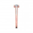 FlyerFit® 18K Pink Gold Vintage Engagement Ring