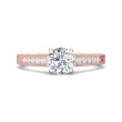 FlyerFit® 14K Pink Gold Shank And White Gold Top Vintage Engagement Ring