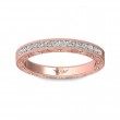 FlyerFit® 18K Pink Gold Vintage Wedding Band