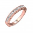 FlyerFit® 18K Pink Gold Vintage Wedding Band