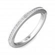 FlyerFit® 14K White Gold Channel  Wedding Band