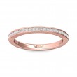 FlyerFit® 14K Pink Gold Channel  Wedding Band