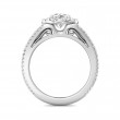 FlyerFit® 18K White Gold Split Shank Engagement Ring