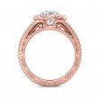 FlyerFit® 14K Pink Gold Vintage Engagement Ring