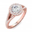 FlyerFit® 14K Pink Gold Vintage Engagement Ring