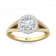 FlyerFit® 14K Yellow and 14K White Gold Split Shank Engagement Ring