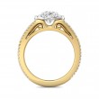 FlyerFit® 14K Yellow and 14K White Gold Split Shank Engagement Ring